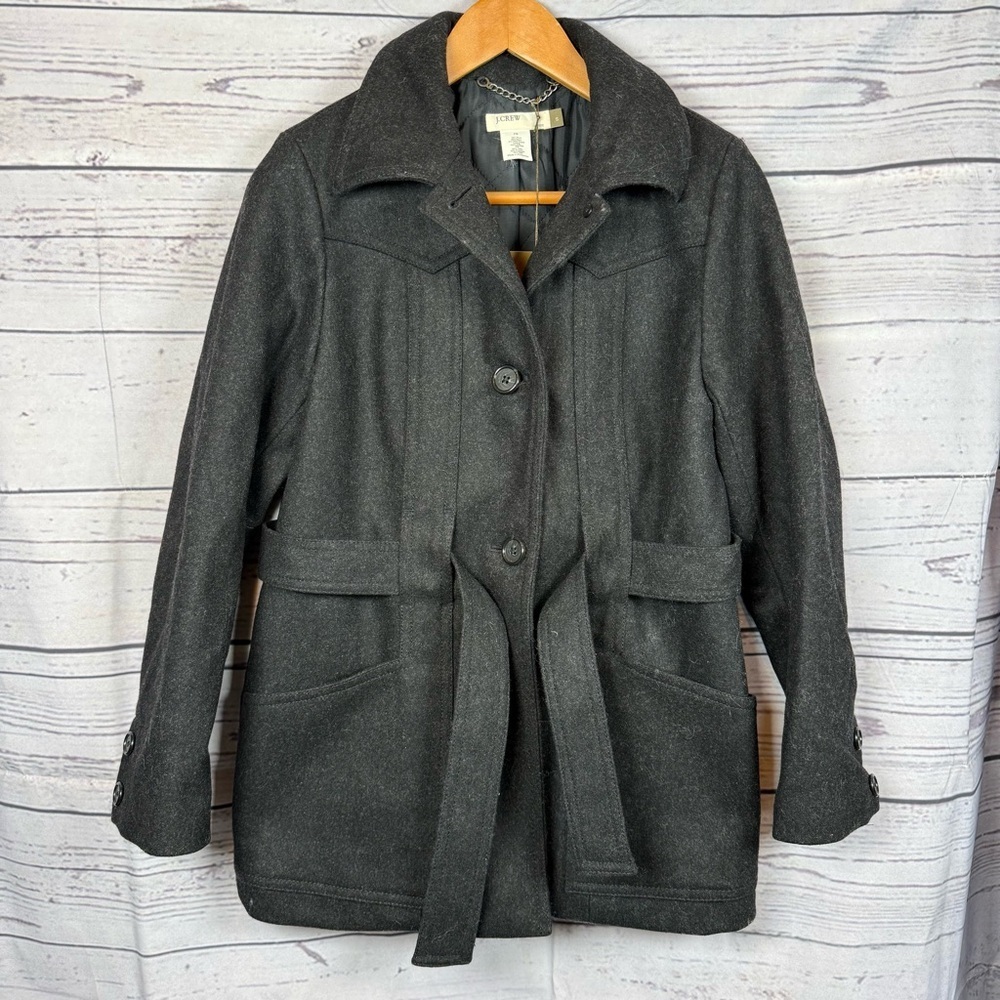 J CREW Women’s Coat Jacket Wool blend Size S petite Gray